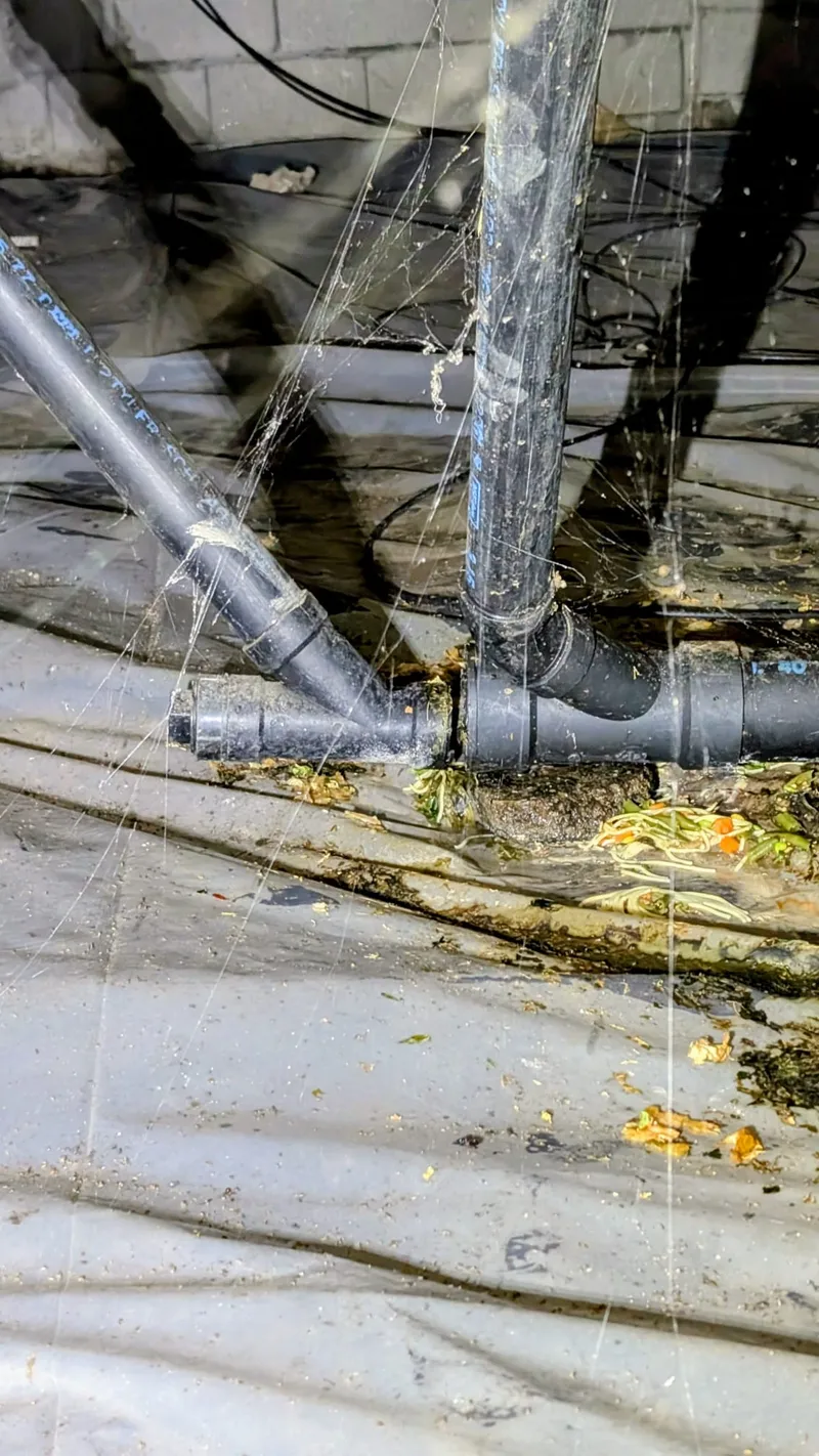 Drain repair after finding a line breakage in a Pleasant Valley home