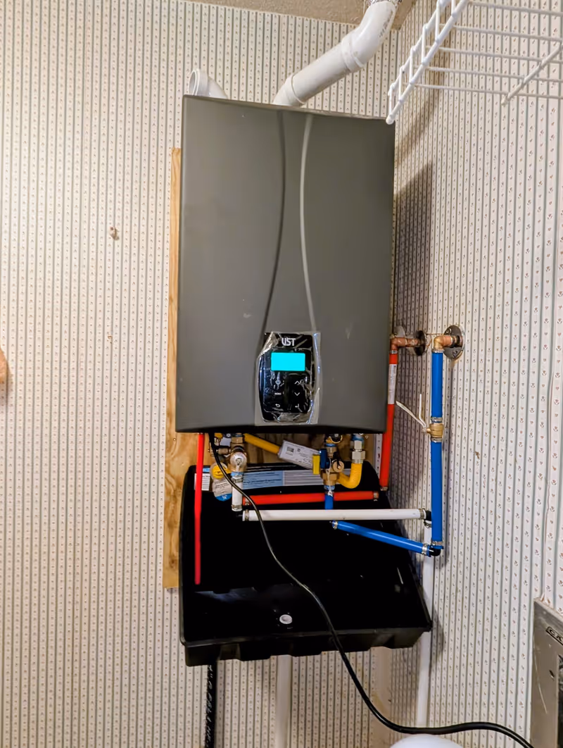 Tankless water heater installation