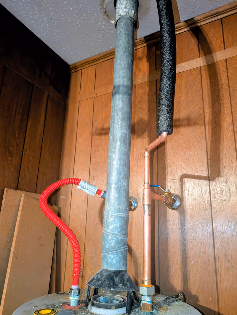 Cold water line rerouted during a water line replacement